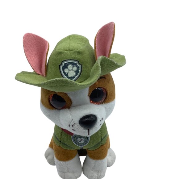 Ty Paw Patrol Tracker Beanie Baby Plush Toy Chihuahua Dog Green Hat 7” - Picture 2 of 6